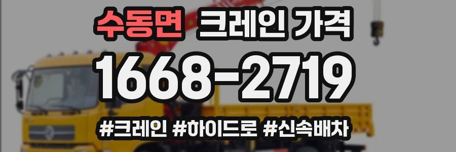 수동면 크레인 가격
