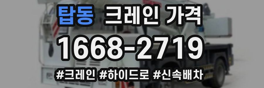 탑동 크레인 가격