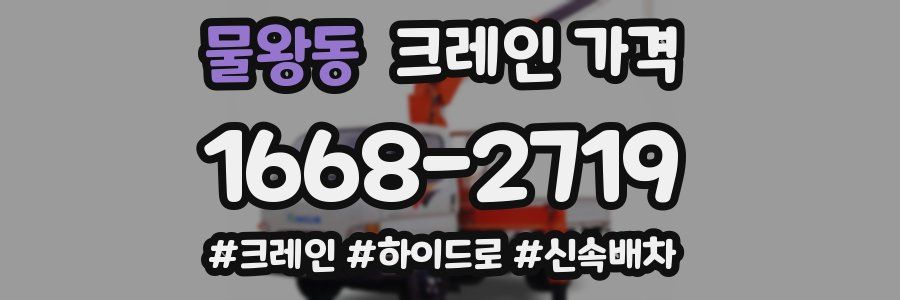 물왕동 크레인 가격