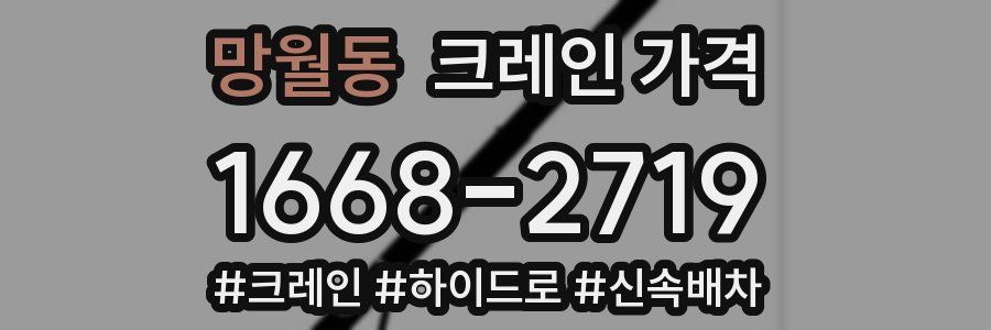 망월동 크레인 가격