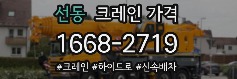 선동 크레인 가격