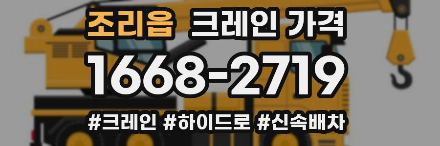 조리읍 크레인 가격