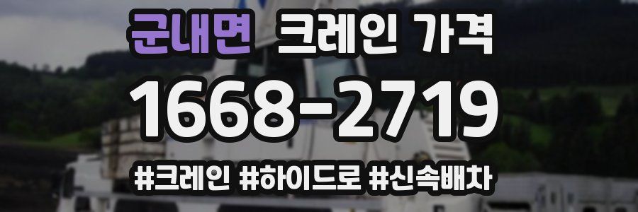 군내면 크레인 가격