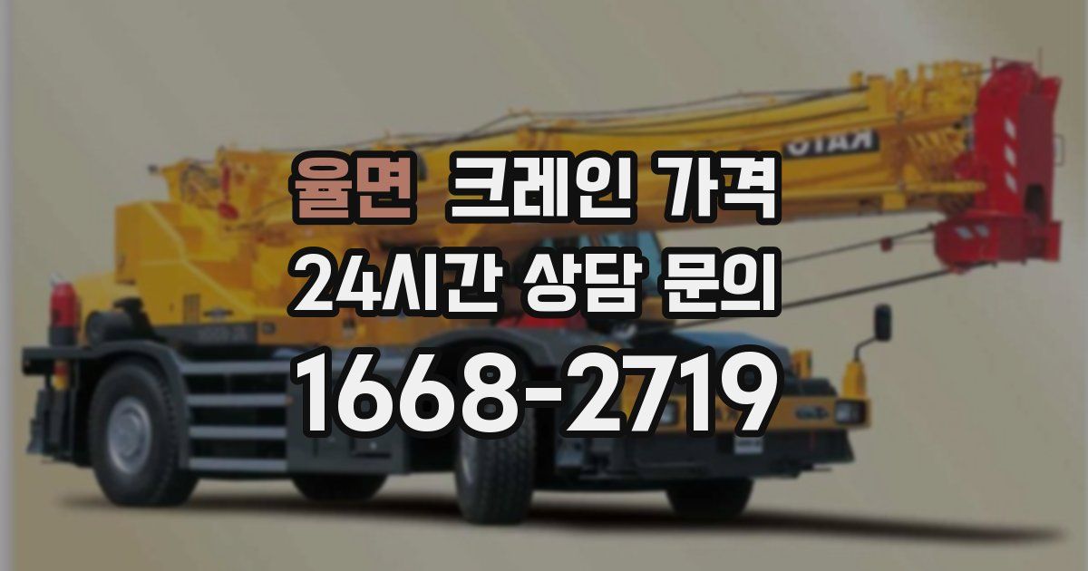 율면 크레인 가격