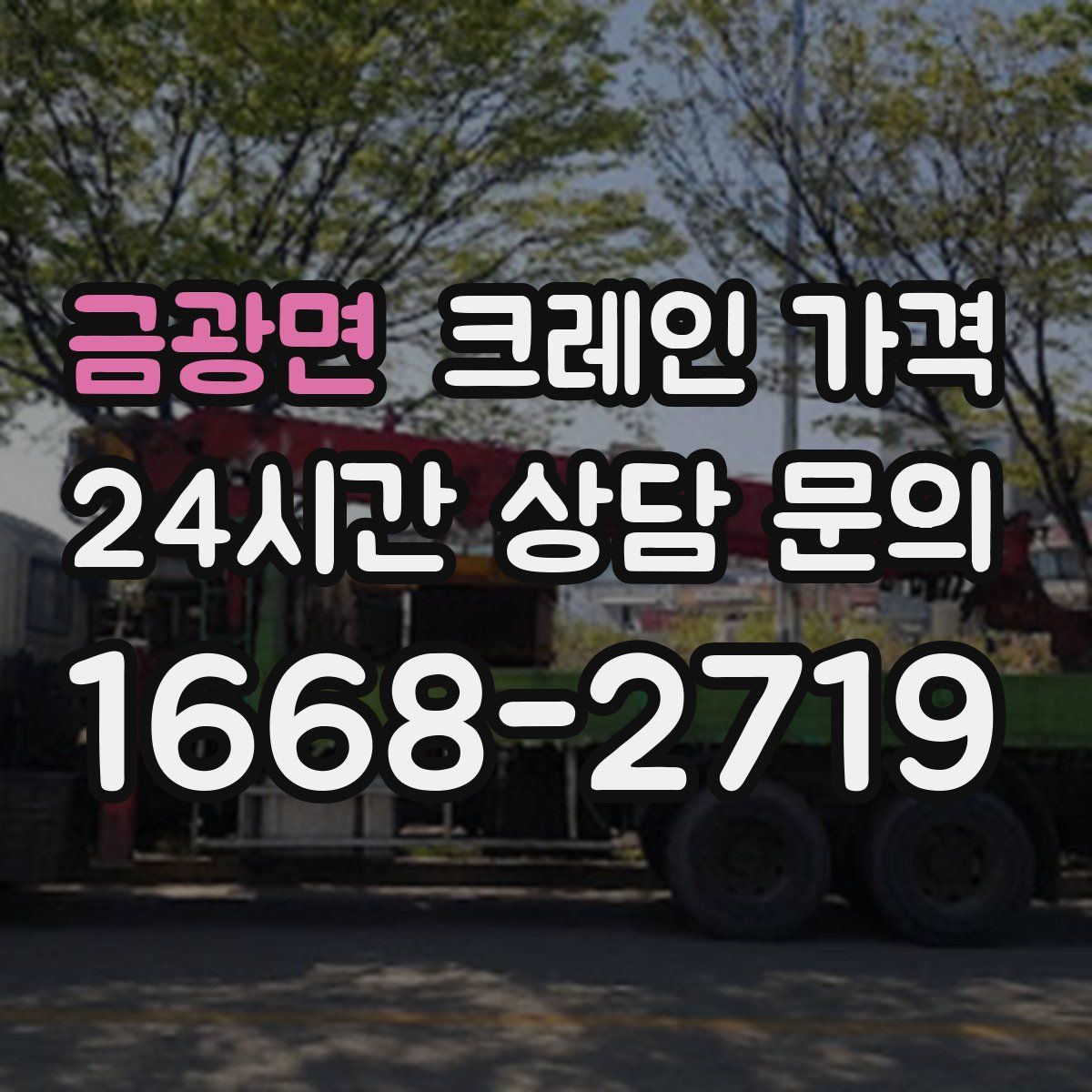 금광면 크레인 가격