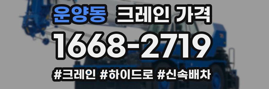 운양동 크레인 가격