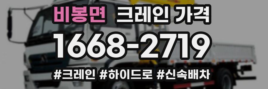 비봉면 크레인 가격