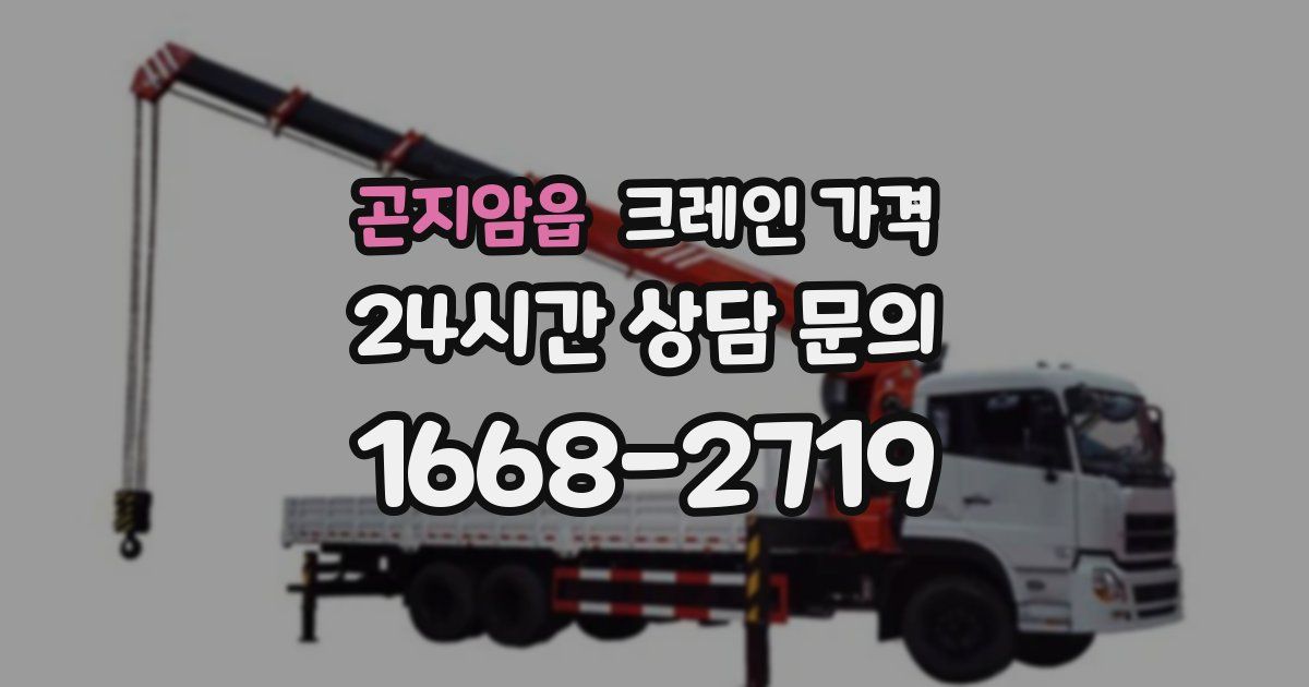 곤지암읍 크레인 가격