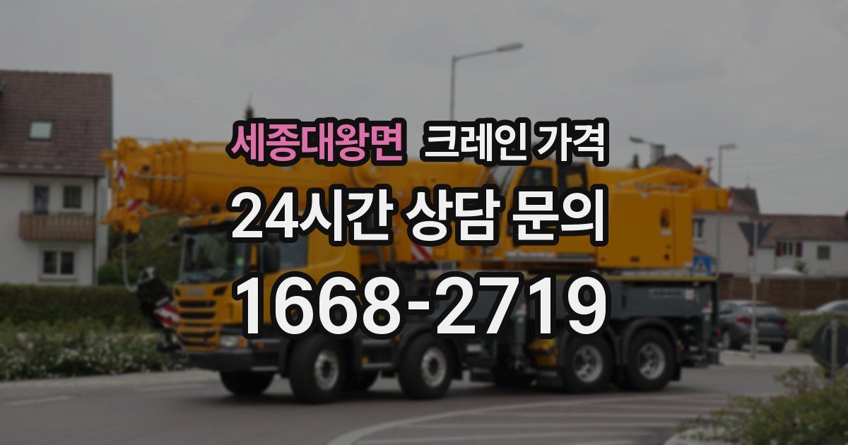 세종대왕면 크레인 가격