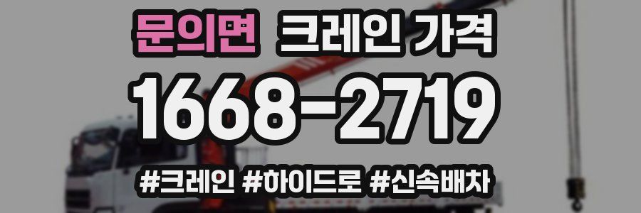 문의면 크레인 가격