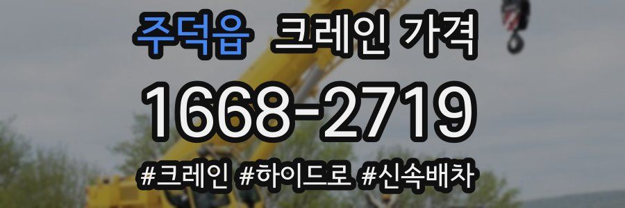 주덕읍 크레인 가격