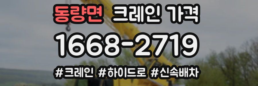 동량면 크레인 가격