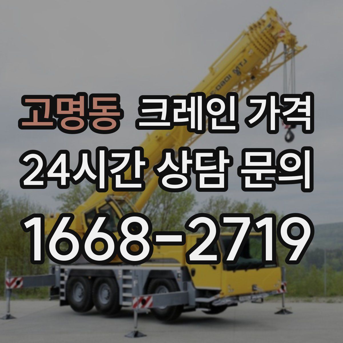 고명동 크레인 가격