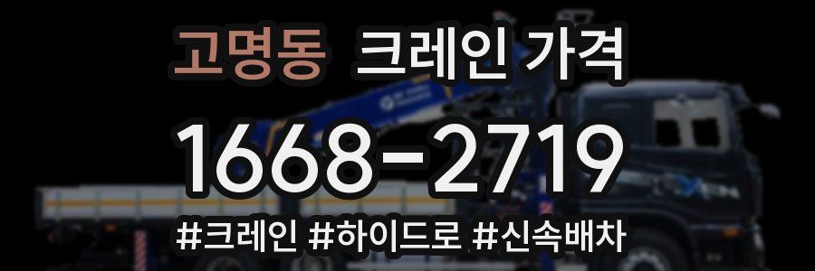 고명동 크레인 가격