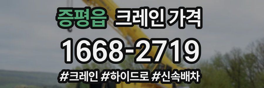 증평읍 크레인 가격