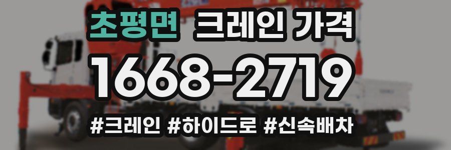 초평면 크레인 가격