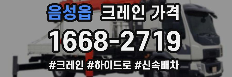 음성읍 크레인 가격