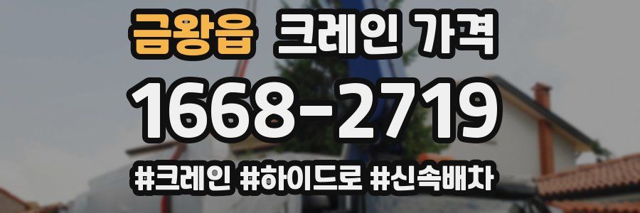 금왕읍 크레인 가격