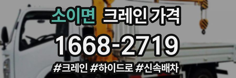 소이면 크레인 가격