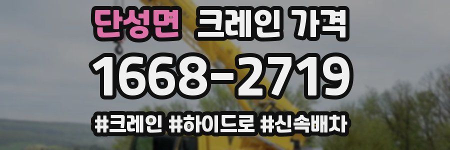 단성면 크레인 가격