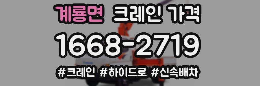 계룡면 크레인 가격