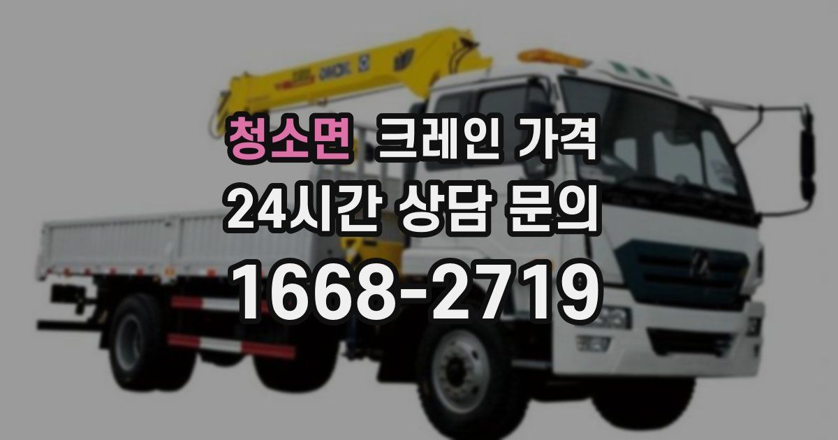 청소면 크레인 가격