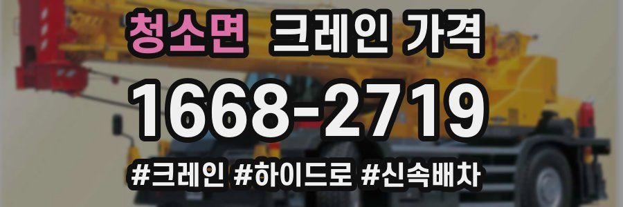 청소면 크레인 가격