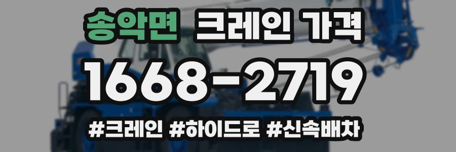 송악면 크레인 가격