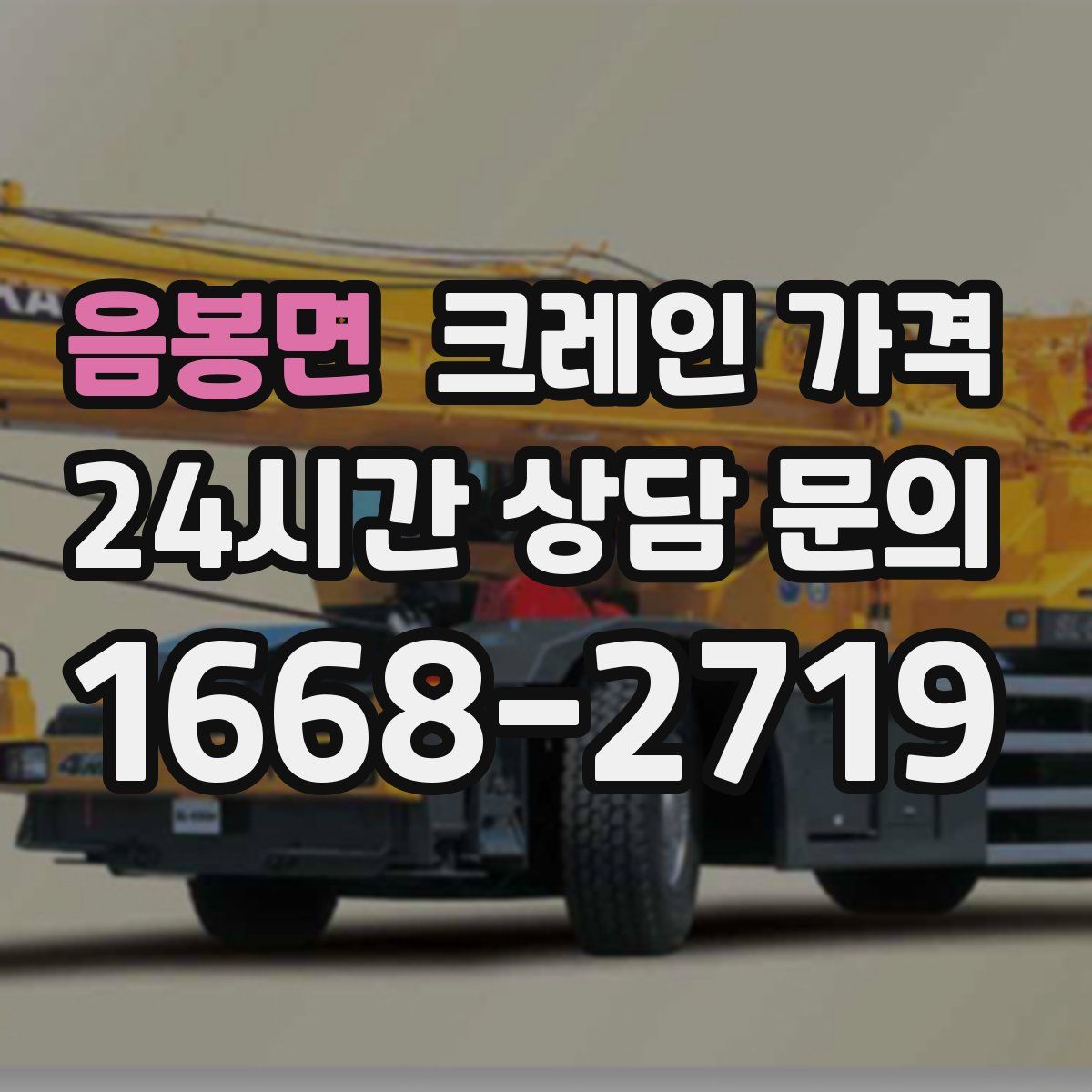 음봉면 크레인 가격