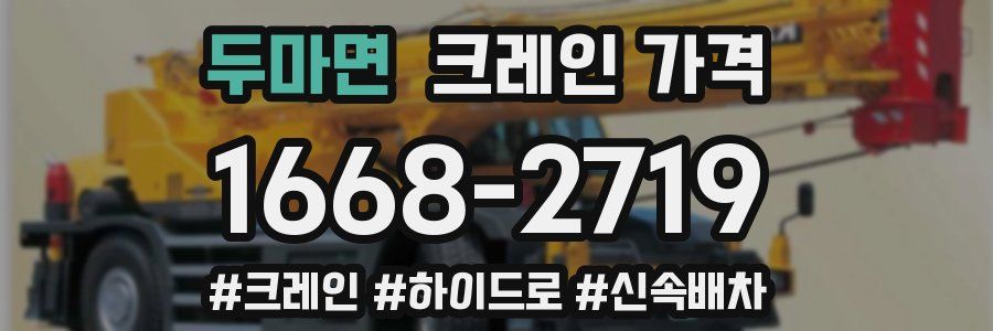 두마면 크레인 가격
