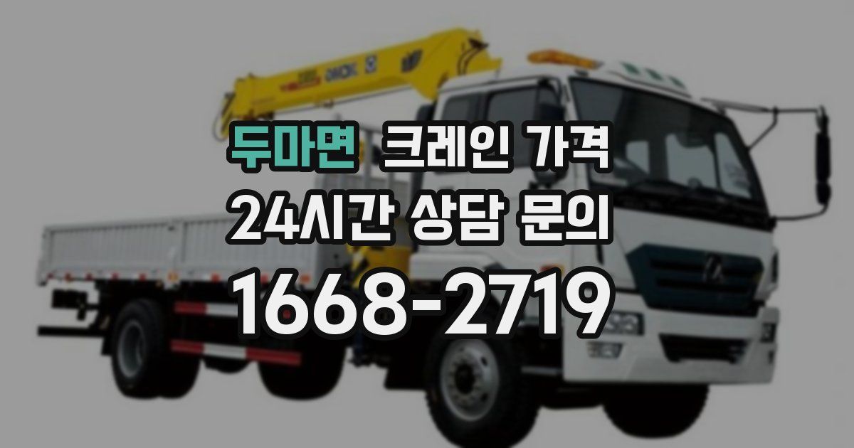 두마면 크레인 가격
