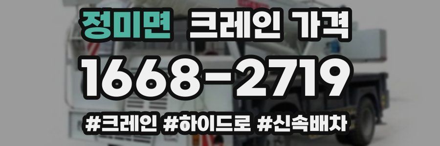 정미면 크레인 가격
