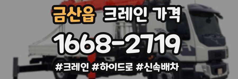 금산읍 크레인 가격