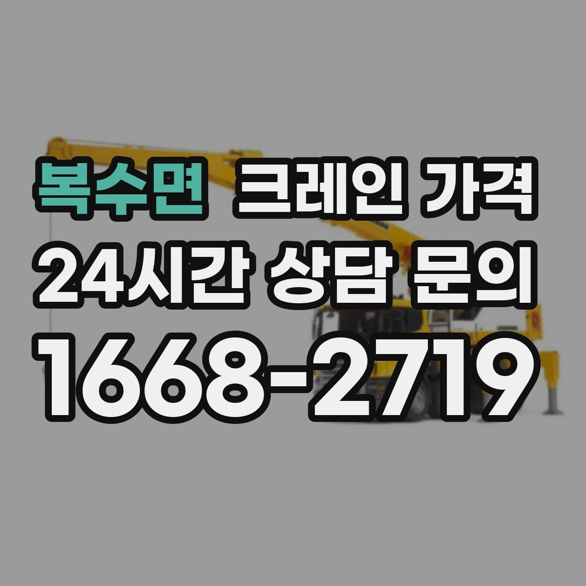 복수면 크레인 가격