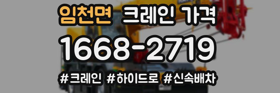 임천면 크레인 가격