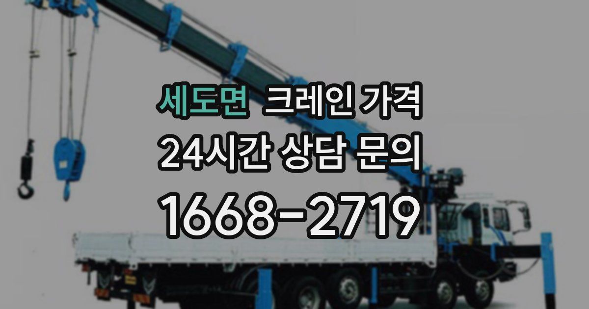 세도면 크레인 가격