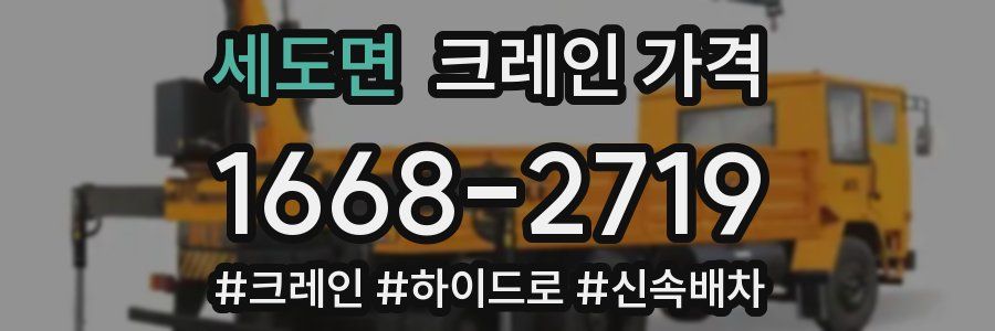 세도면 크레인 가격