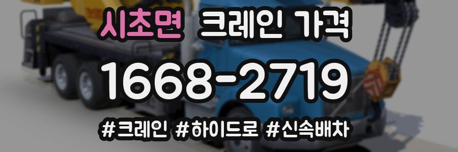 시초면 크레인 가격