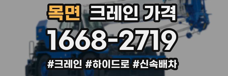 목면 크레인 가격