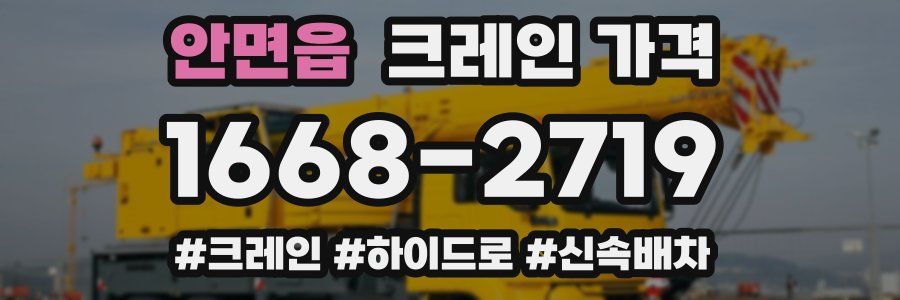 안면읍 크레인 가격