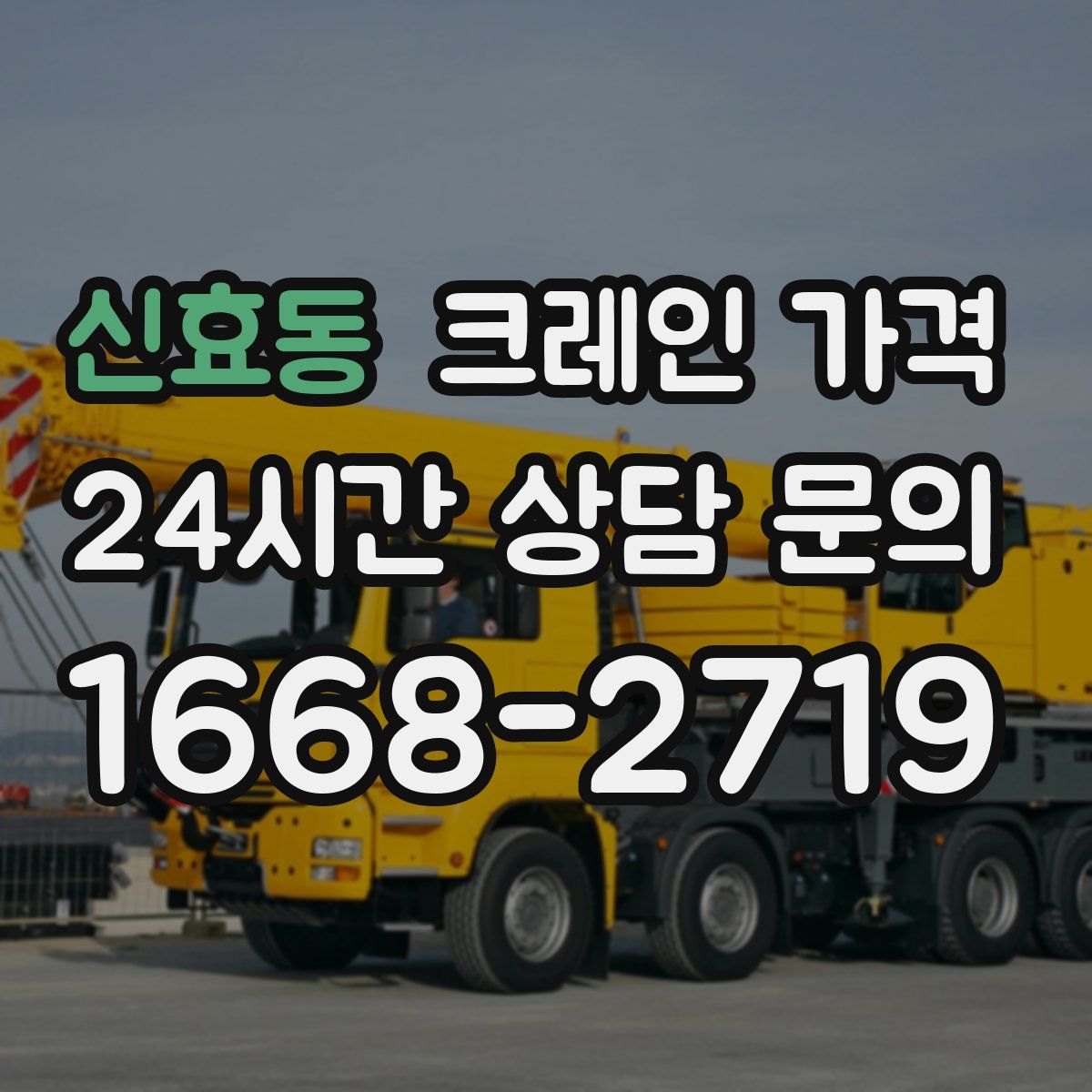 신효동 크레인 가격
