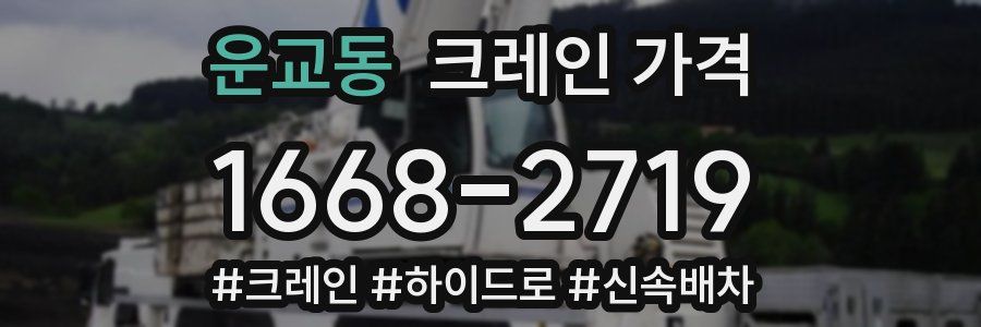 운교동 크레인 가격