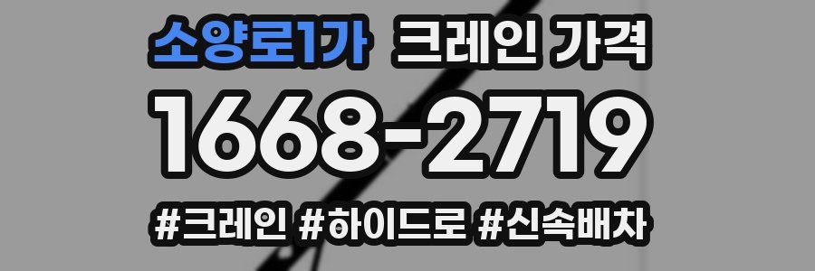 소양로1가 크레인 가격
