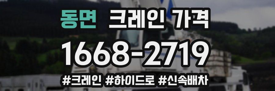 동면 크레인 가격