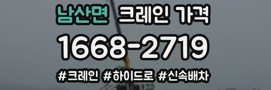 남산면 크레인 가격