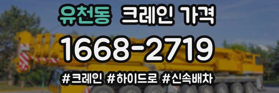 유천동 크레인 가격