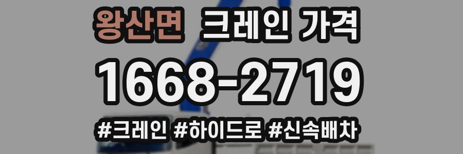 왕산면 크레인 가격