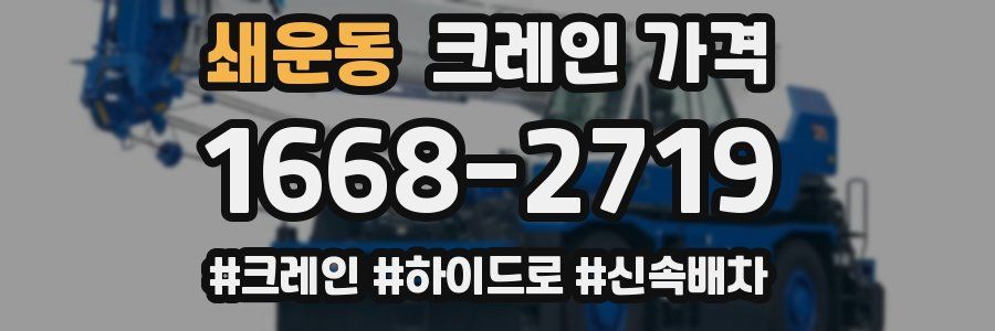 쇄운동 크레인 가격