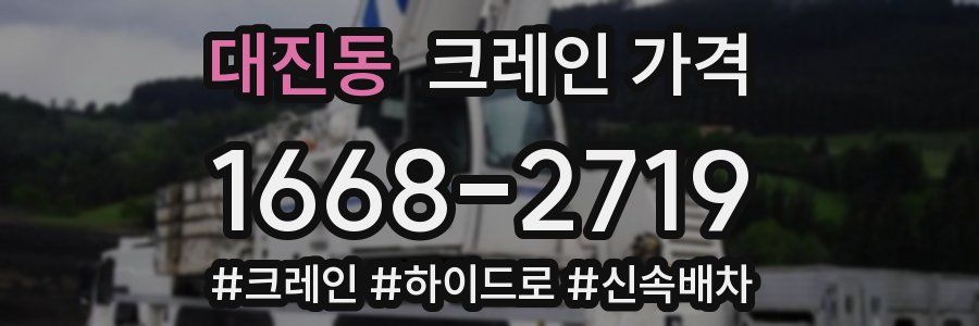 대진동 크레인 가격