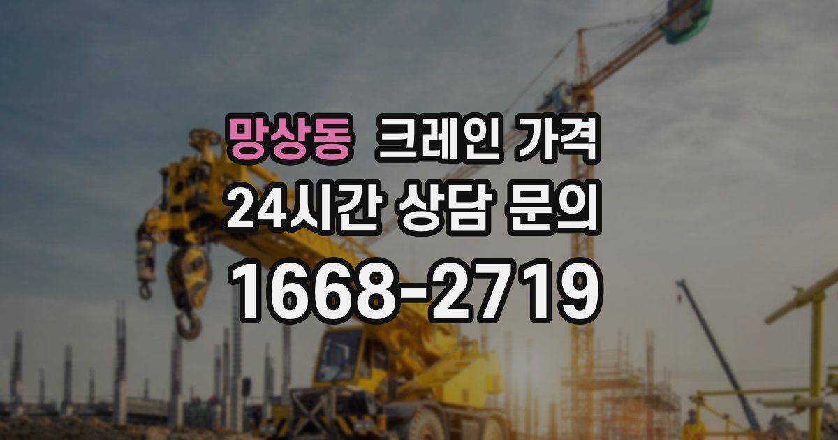 망상동 크레인 가격